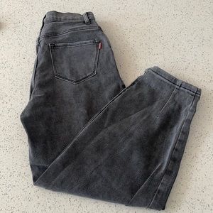 Grey high waisted boyfriend jeans